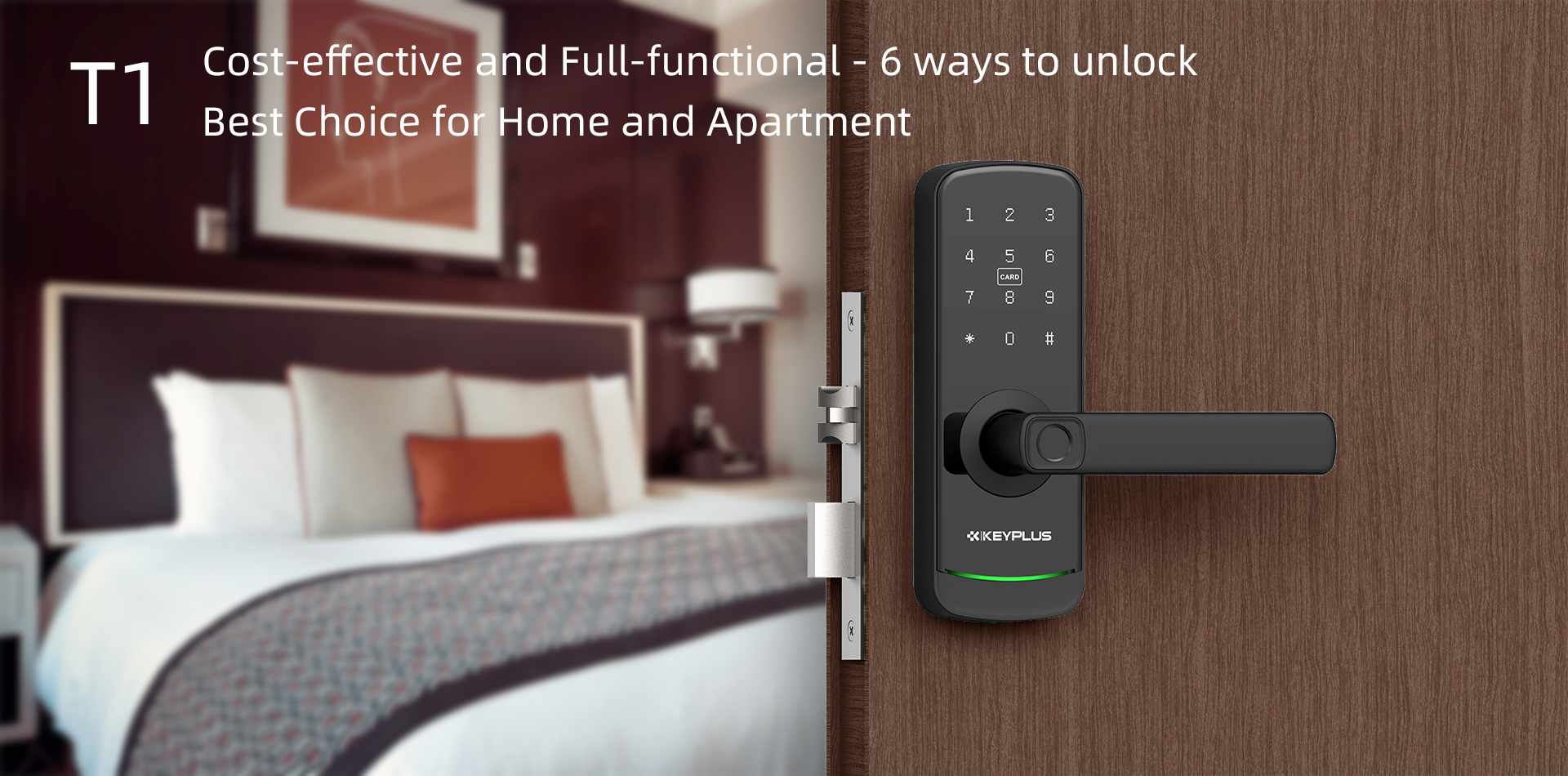 Mobile Phone Mangement Fingerprint Smart Lock for Rental Apartment Airbnb Comercial Office