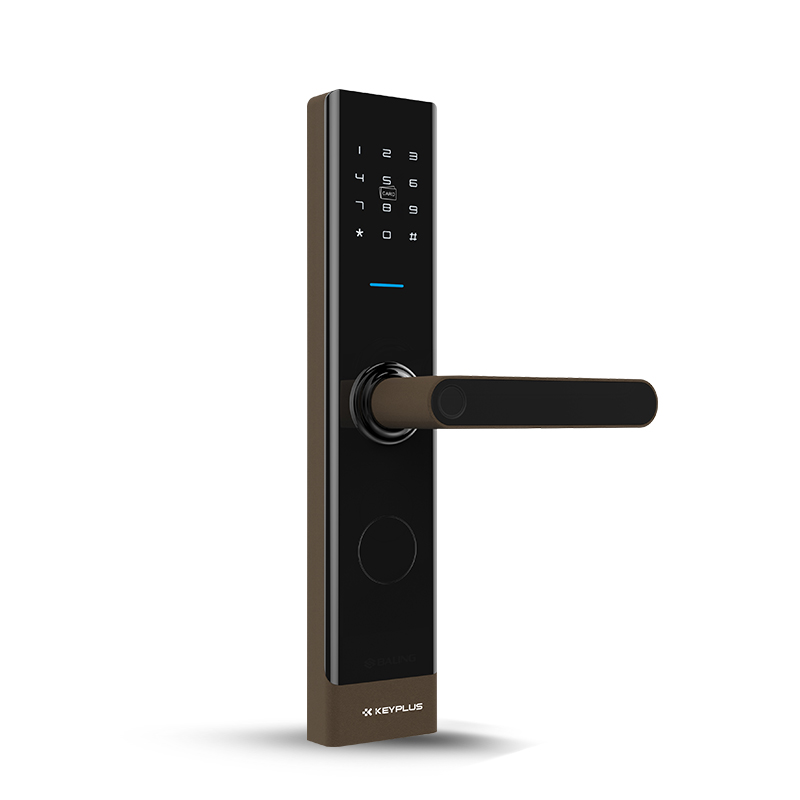 Wholesale Discount Smart Lock For Apartment Door - M5F Safety Wifi Bluetooth App Biometric Fingerprint Smart Door Lock – KEYPLUS detail pictures