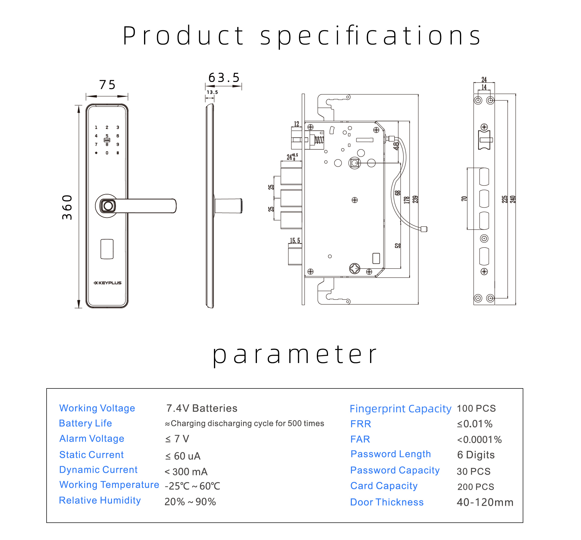Electronic fingerprint smart lock (4)