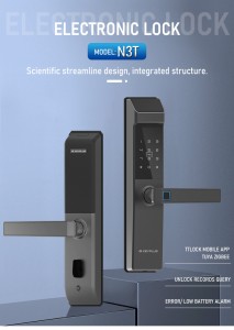 N3T With TT Lock APP Bluetooth Control Fingerprint Electronic Safe Door Lock