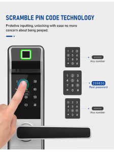 NF21T – Classic Design Fingerprint TT Lock App Remote Control Smart Lock